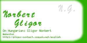 norbert gligor business card